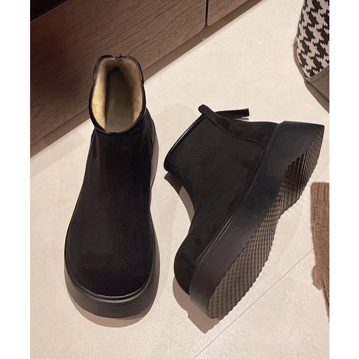 スエードタッチ厚底ショートブーツ 裏起毛 | SUNSHINE CLOSET | 詳細画像19 