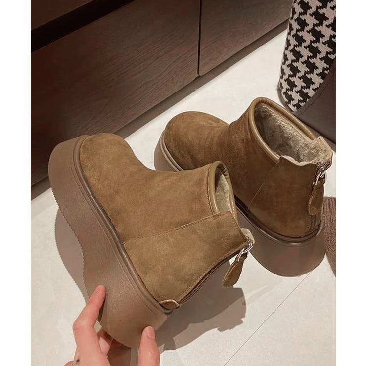 スエードタッチ厚底ショートブーツ 裏起毛 | SUNSHINE CLOSET | 詳細画像21 