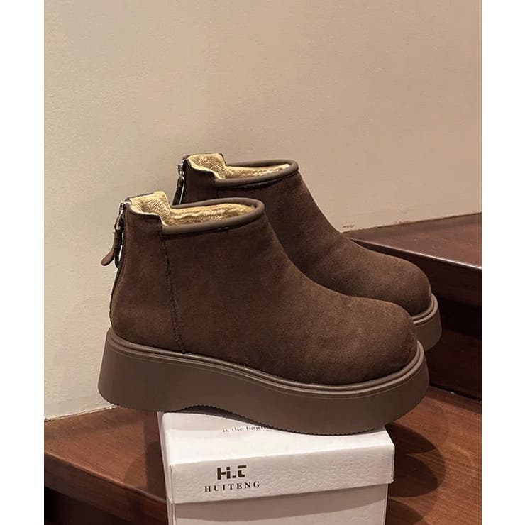 スエードタッチ厚底ショートブーツ 裏起毛 | SUNSHINE CLOSET | 詳細画像23 