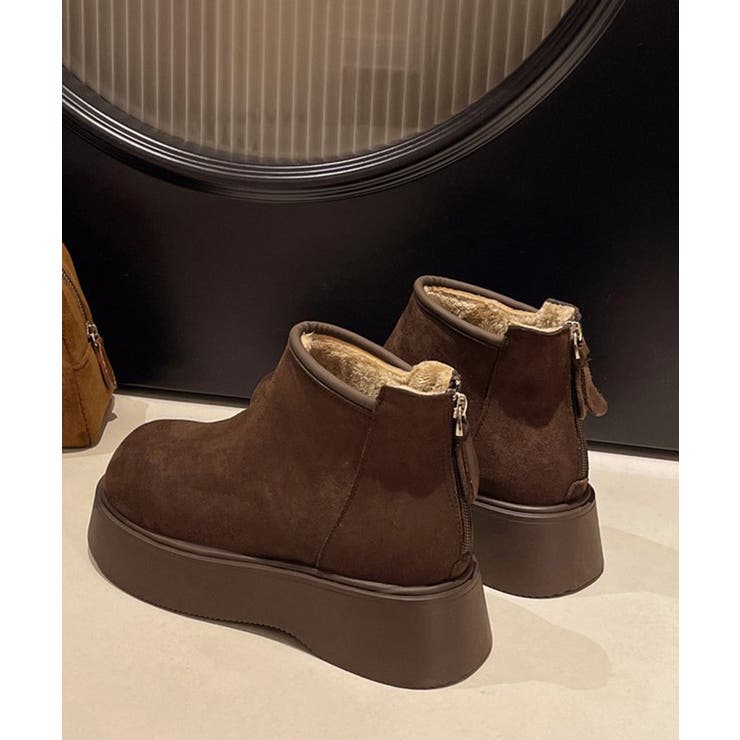 スエードタッチ厚底ショートブーツ 裏起毛 | SUNSHINE CLOSET | 詳細画像24 