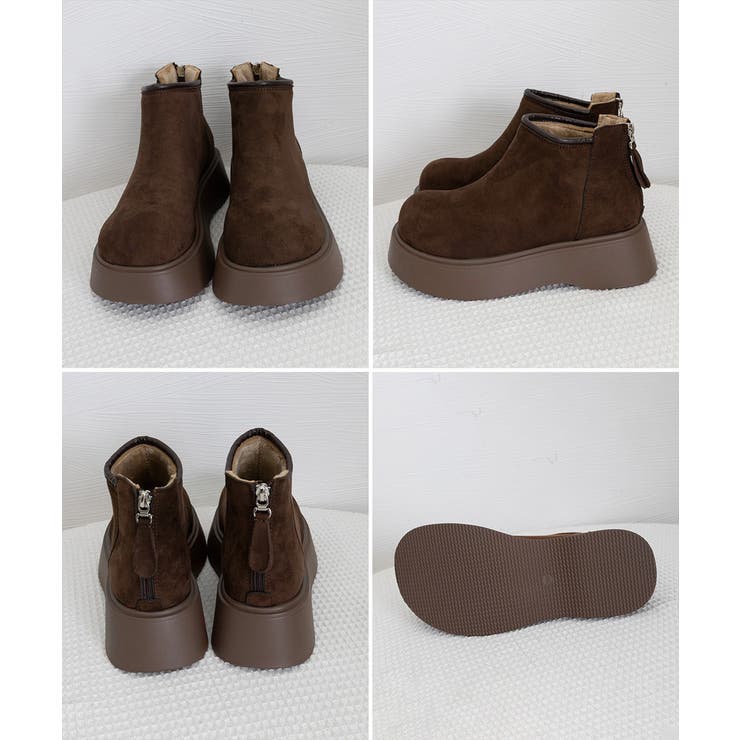 スエードタッチ厚底ショートブーツ 裏起毛 | SUNSHINE CLOSET | 詳細画像27 