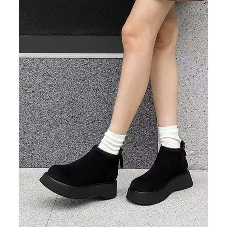 スエードタッチ厚底ショートブーツ 裏起毛 | SUNSHINE CLOSET | 詳細画像4 