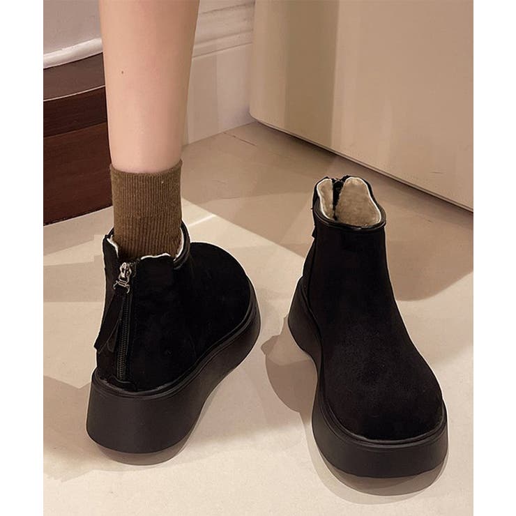 スエードタッチ厚底ショートブーツ 裏起毛 | SUNSHINE CLOSET | 詳細画像6 