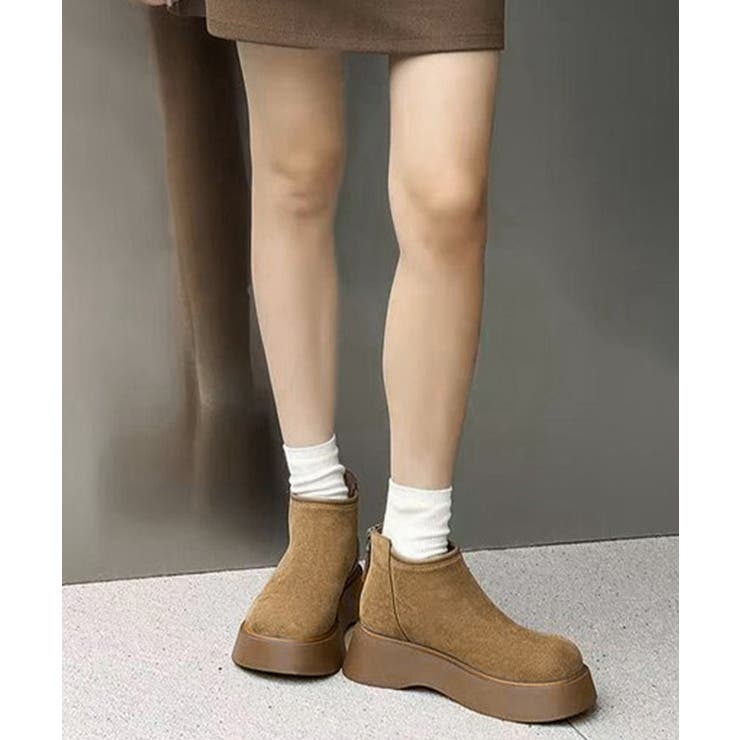 スエードタッチ厚底ショートブーツ 裏起毛 | SUNSHINE CLOSET | 詳細画像9 