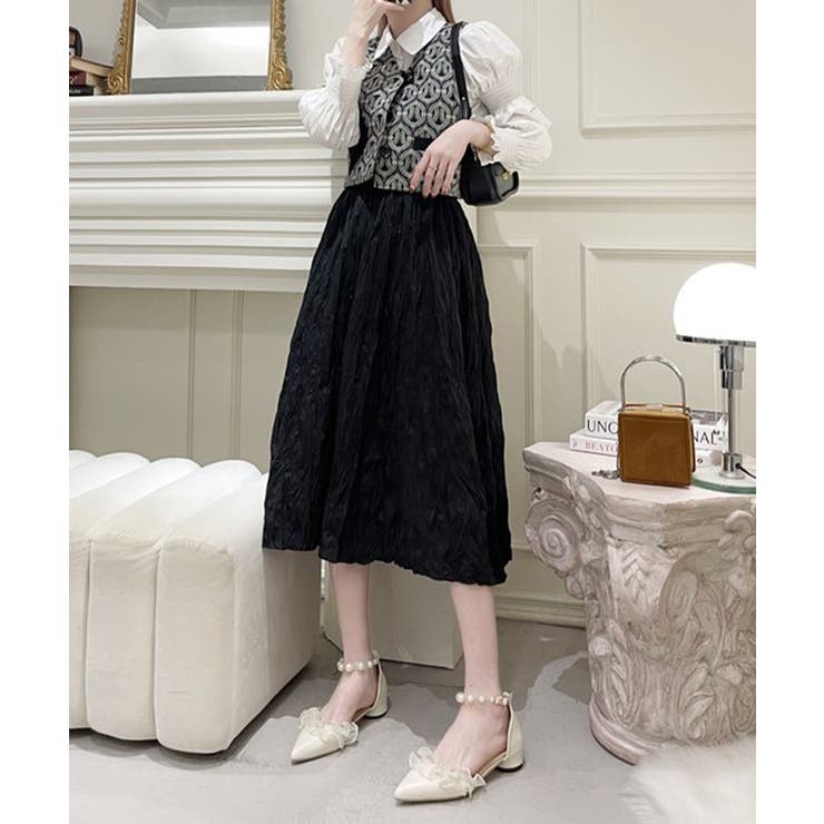 アンクルストラップフェミニン大人可愛いローヒールセパレートパンプス 華やかパーテ… | SUNSHINE CLOSET | 詳細画像10 