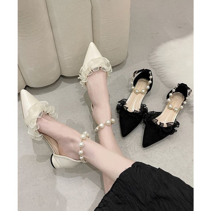 アンクルストラップフェミニン大人可愛いローヒールセパレートパンプス 華やかパーテ… | SUNSHINE CLOSET | 詳細画像11 