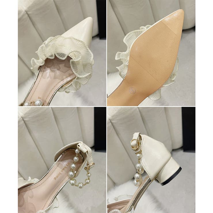 アンクルストラップフェミニン大人可愛いローヒールセパレートパンプス 華やかパーテ… | SUNSHINE CLOSET | 詳細画像22 