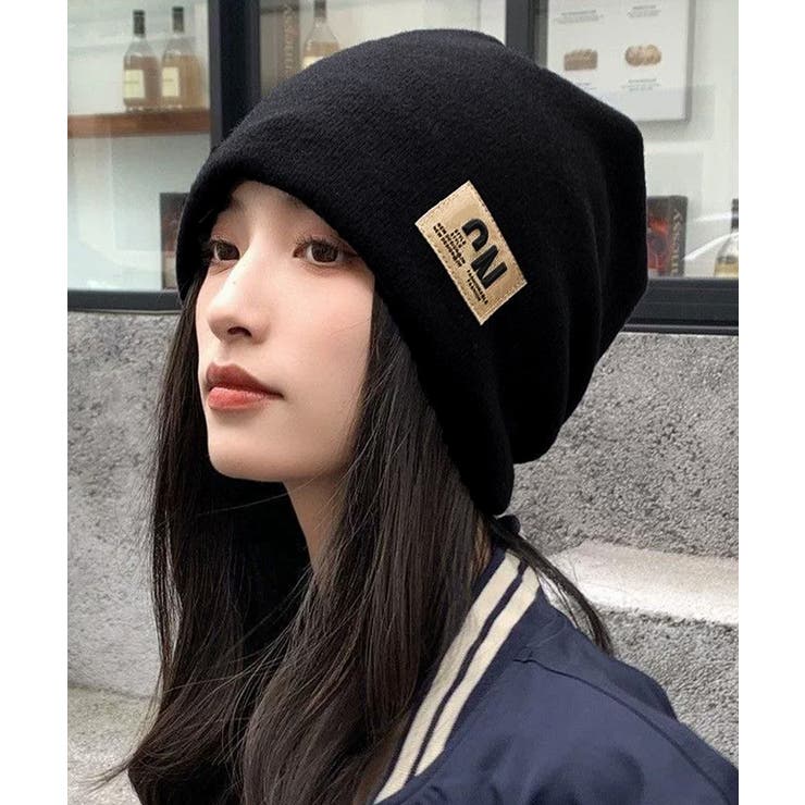 リブニット帽  ロゴビーニー暖かい韓国風 | SUNSHINE CLOSET | 詳細画像1 