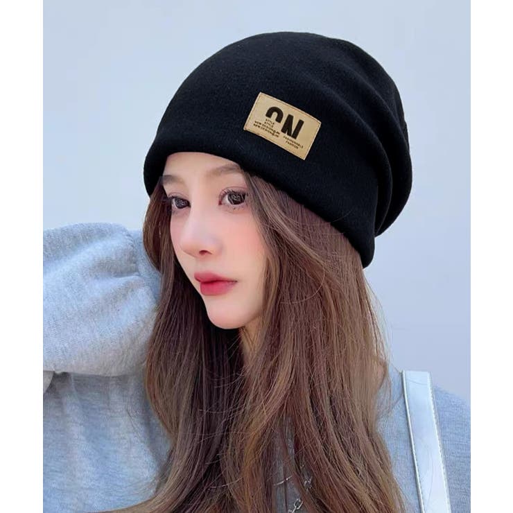 リブニット帽  ロゴビーニー暖かい韓国風 | SUNSHINE CLOSET | 詳細画像3 