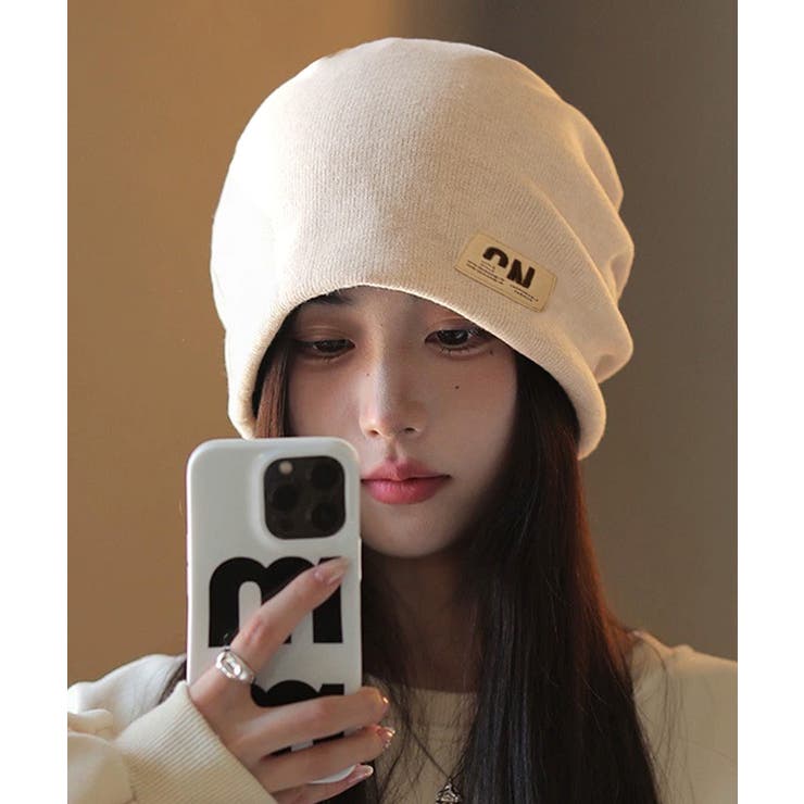 リブニット帽  ロゴビーニー暖かい韓国風 | SUNSHINE CLOSET | 詳細画像5 