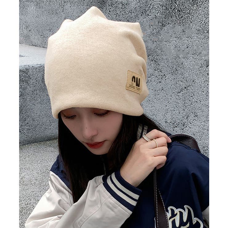 リブニット帽  ロゴビーニー暖かい韓国風 | SUNSHINE CLOSET | 詳細画像6 