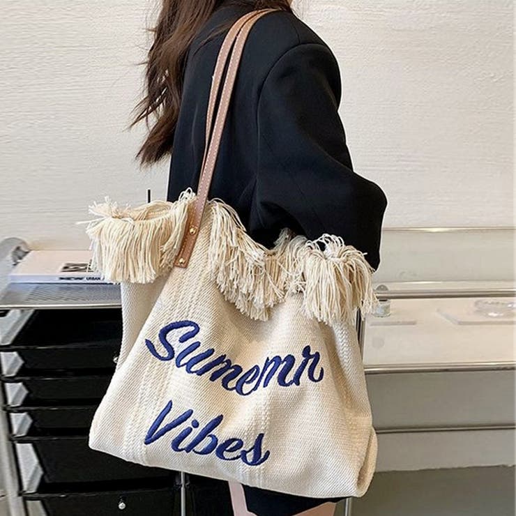 フリンジ キャンバストートバッグ 大容量 | SUNSHINE CLOSET | 詳細画像9 