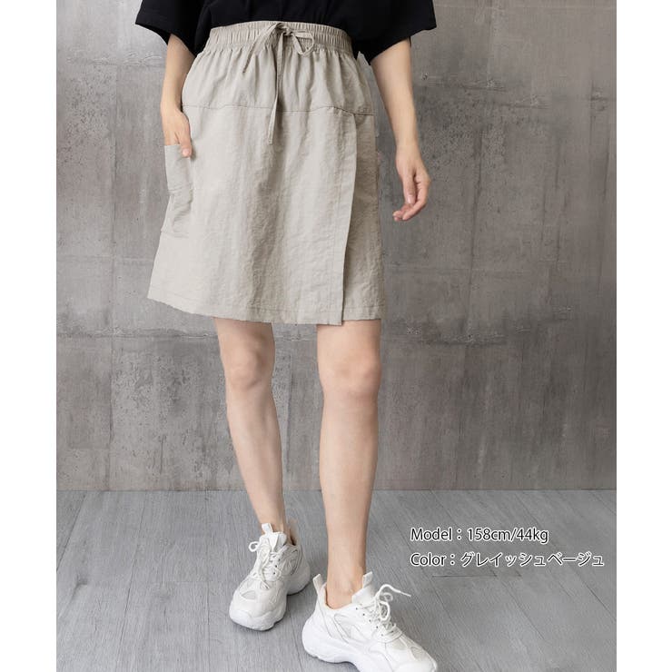 ハイウエスト ドロストスカートパンツレディース ウエストゴムミニボトム | SUNSHINE CLOSET | 詳細画像27 