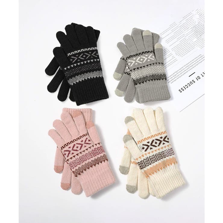 スマホ対応ジャガード手袋 ノルディック柄 | SUNSHINE CLOSET | 詳細画像14 