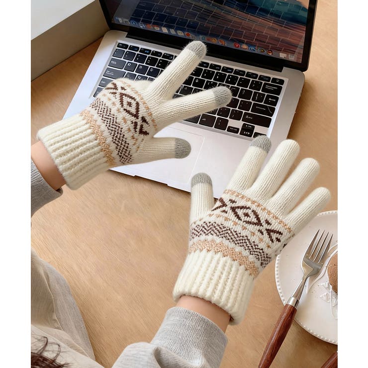 スマホ対応ジャガード手袋 ノルディック柄 | SUNSHINE CLOSET | 詳細画像4 