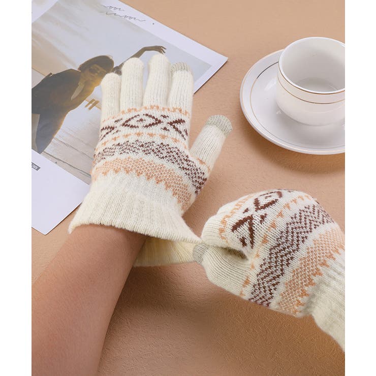 スマホ対応ジャガード手袋 ノルディック柄 | SUNSHINE CLOSET | 詳細画像5 