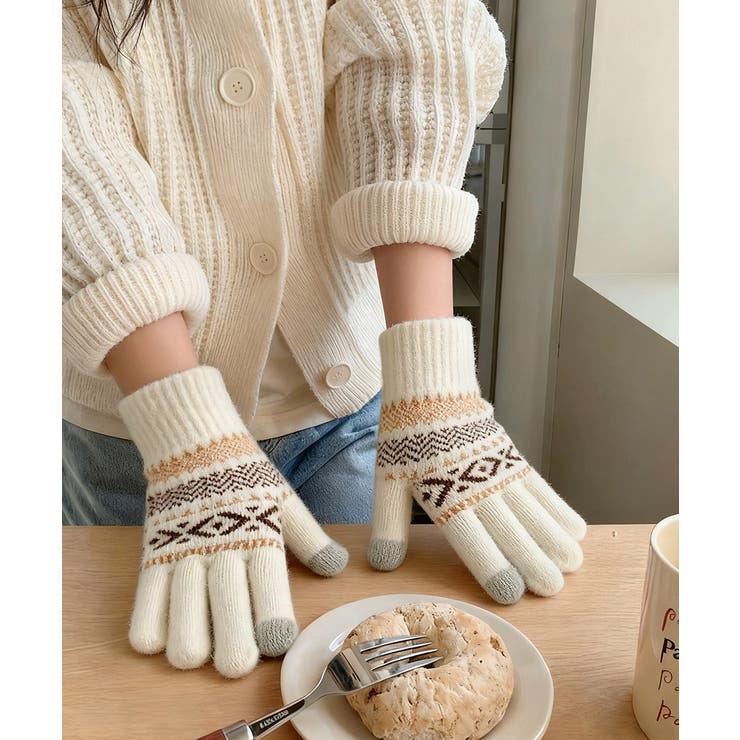 スマホ対応ジャガード手袋 ノルディック柄 | SUNSHINE CLOSET | 詳細画像6 