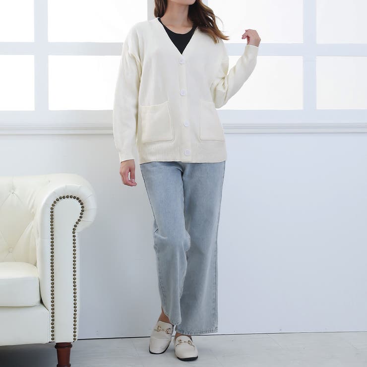 ニットカーディガン レディース秋冬羽織り[品番：AGCW0005854