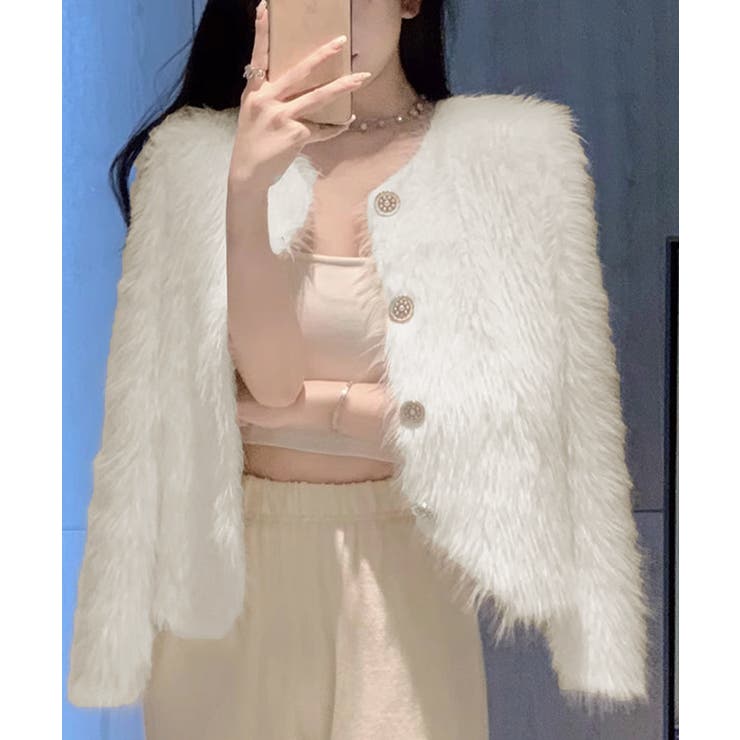 シャギーニットカーディガンふわふわ秋冬服 | SUNSHINE CLOSET | 詳細画像10 