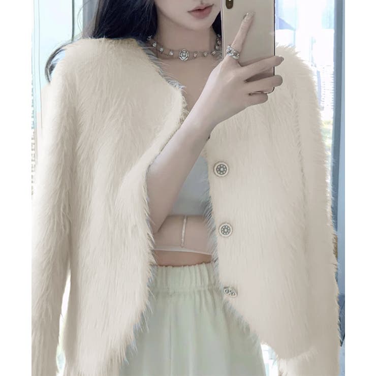 シャギーニットカーディガンふわふわ秋冬服 | SUNSHINE CLOSET | 詳細画像12 