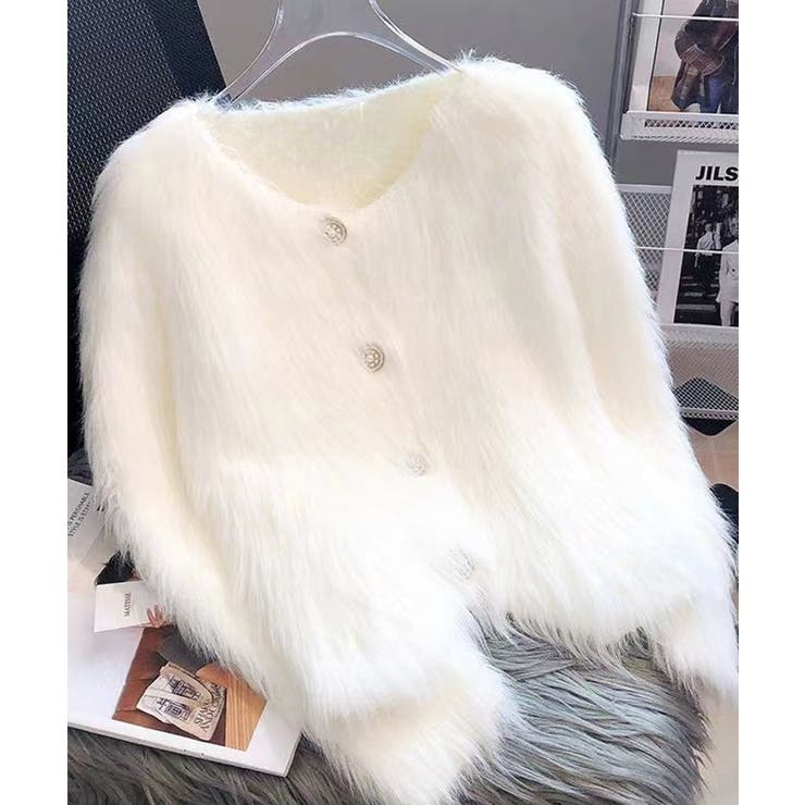 シャギーニットカーディガンふわふわ秋冬服 | SUNSHINE CLOSET | 詳細画像14 