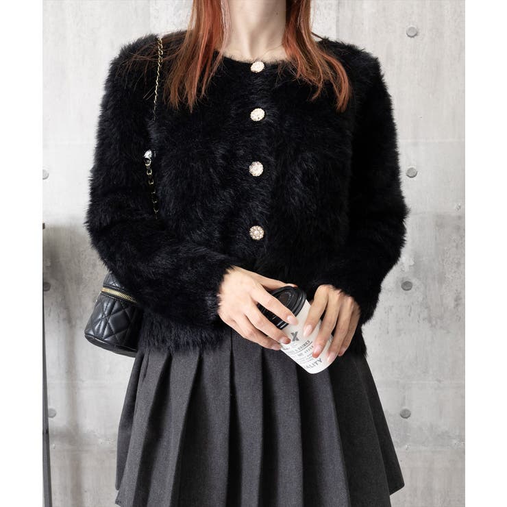 シャギーニットカーディガンふわふわ秋冬服 | SUNSHINE CLOSET | 詳細画像15 