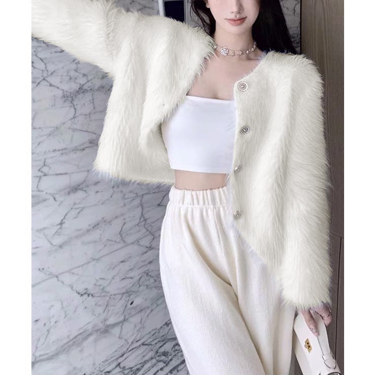 シャギーニットカーディガンふわふわ秋冬服 | SUNSHINE CLOSET | 詳細画像4 