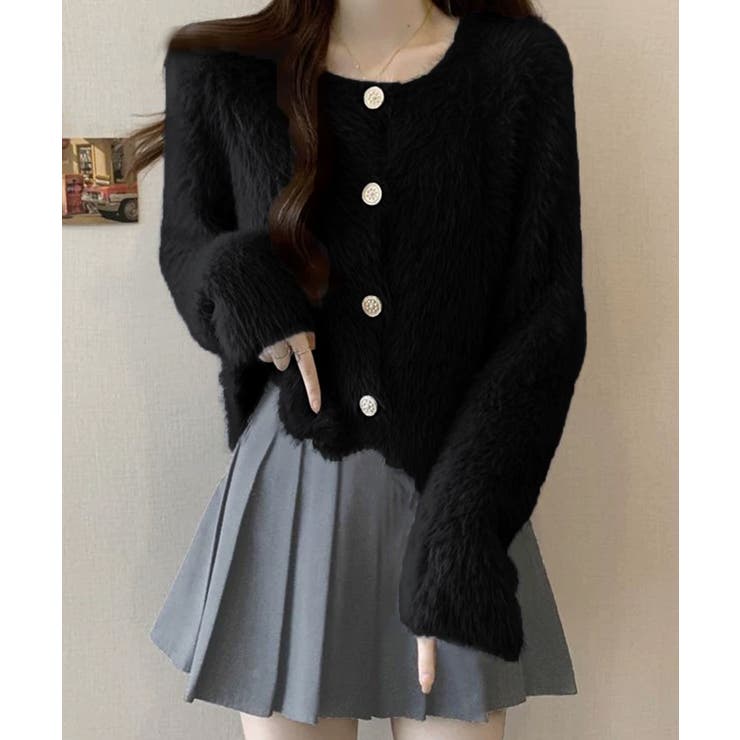 シャギーニットカーディガンふわふわ秋冬服 | SUNSHINE CLOSET | 詳細画像7 