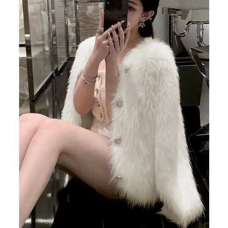 シャギーニットカーディガンふわふわ秋冬服 | SUNSHINE CLOSET | 詳細画像9 