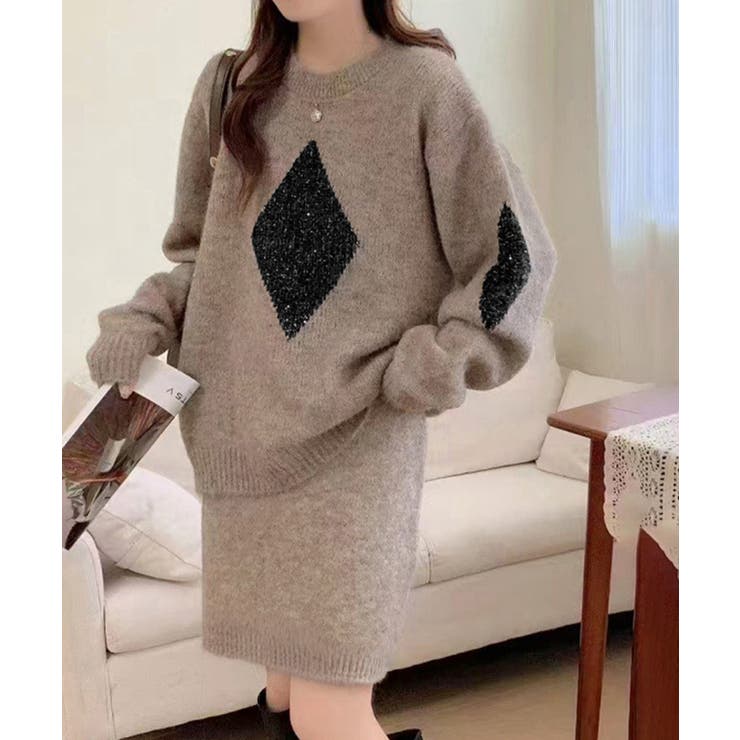 スパンコールニットセットアップ きれいめ | SUNSHINE CLOSET | 詳細画像1 