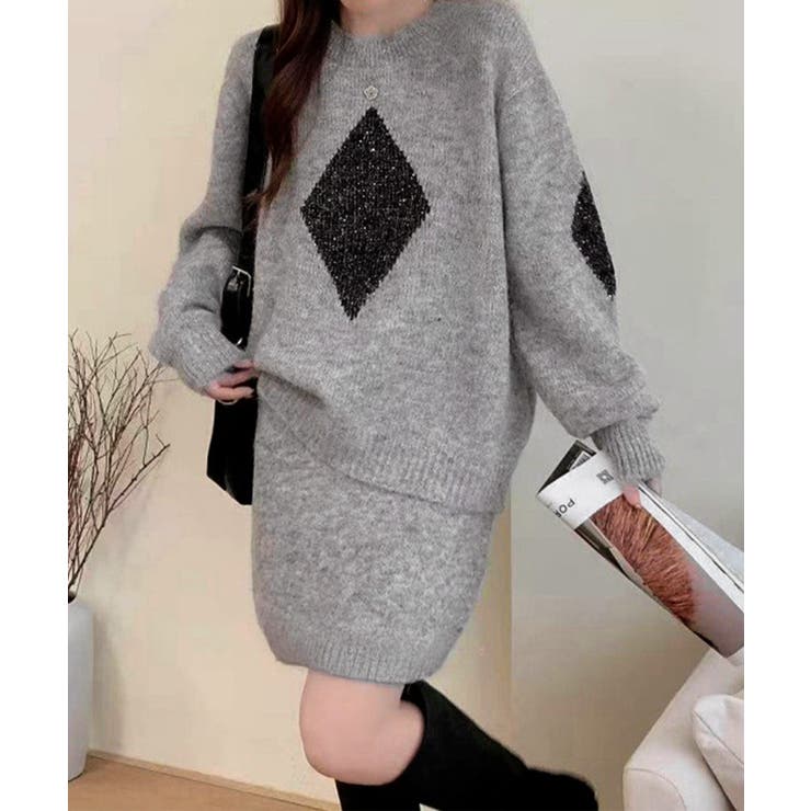 スパンコールニットセットアップ きれいめ | SUNSHINE CLOSET | 詳細画像5 