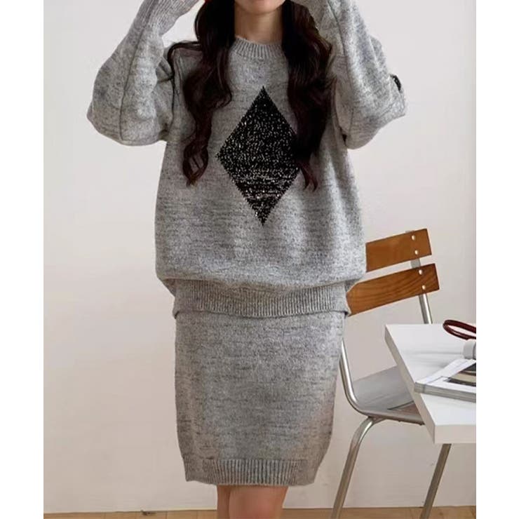 スパンコールニットセットアップ きれいめ | SUNSHINE CLOSET | 詳細画像6 