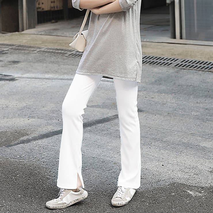 ホワイト | 裏起毛 レギンス リブレギンス | SUNSHINE CLOSET