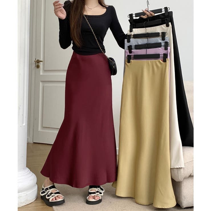 サテンマーメイドスカート ハイウエスト | SUNSHINE CLOSET | 詳細画像18 