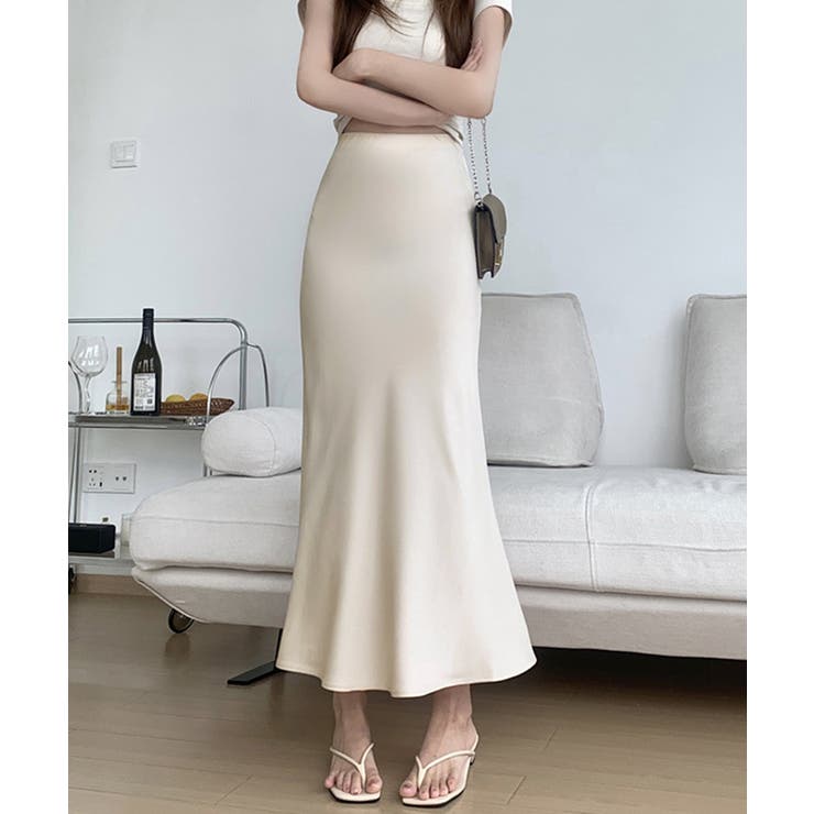 サテンマーメイドスカート ハイウエスト | SUNSHINE CLOSET | 詳細画像3 