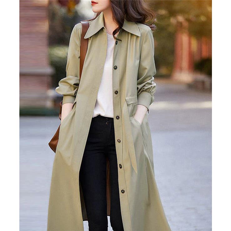 トレンチコート 韓国 薄手ライトアウター | SUNSHINE CLOSET | 詳細画像1 