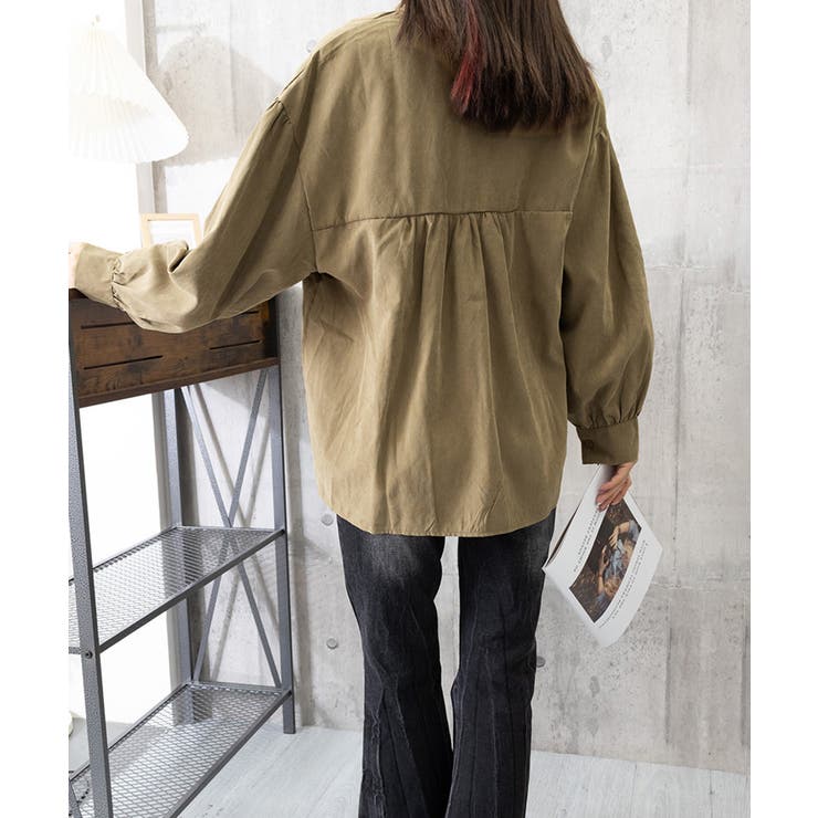 フリル衿ブラウス 長袖タックシャツ韓国風 | SUNSHINE CLOSET | 詳細画像15 