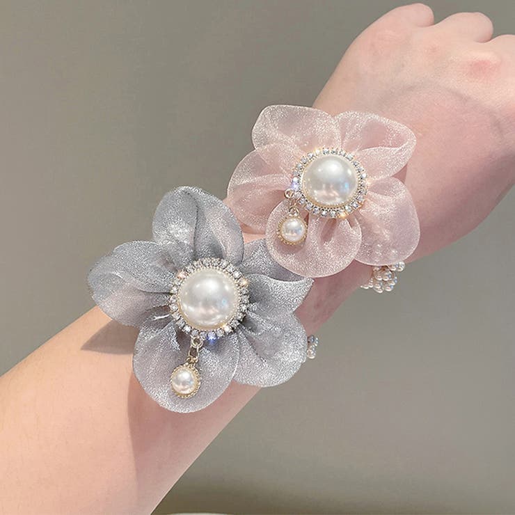 シュシュ レディースお花ヘアアクセサリー[品番：AGCW0003908