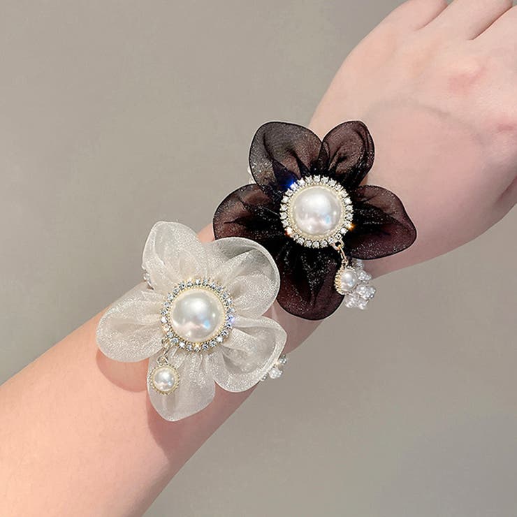 シュシュ レディースお花ヘアアクセサリー[品番：AGCW0003908
