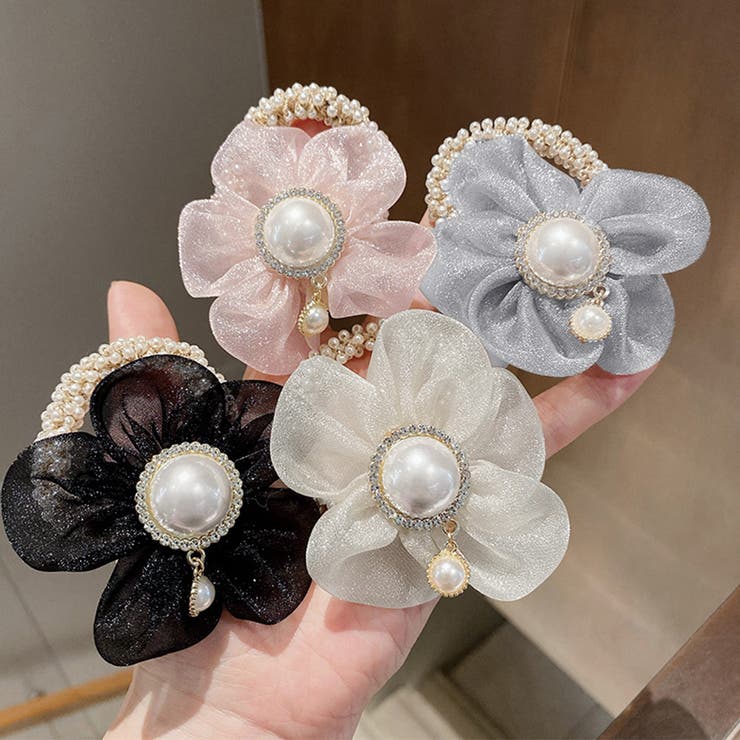 シュシュ レディースお花ヘアアクセサリー[品番：AGCW0003908