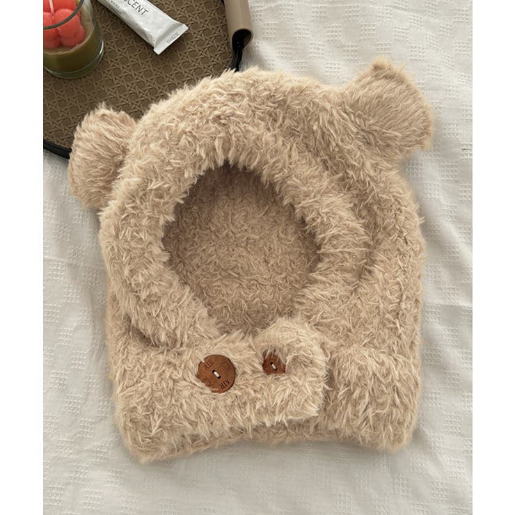 くま耳帽子韓国風ニットキャップファー帽子 | SUNSHINE CLOSET | 詳細画像15 