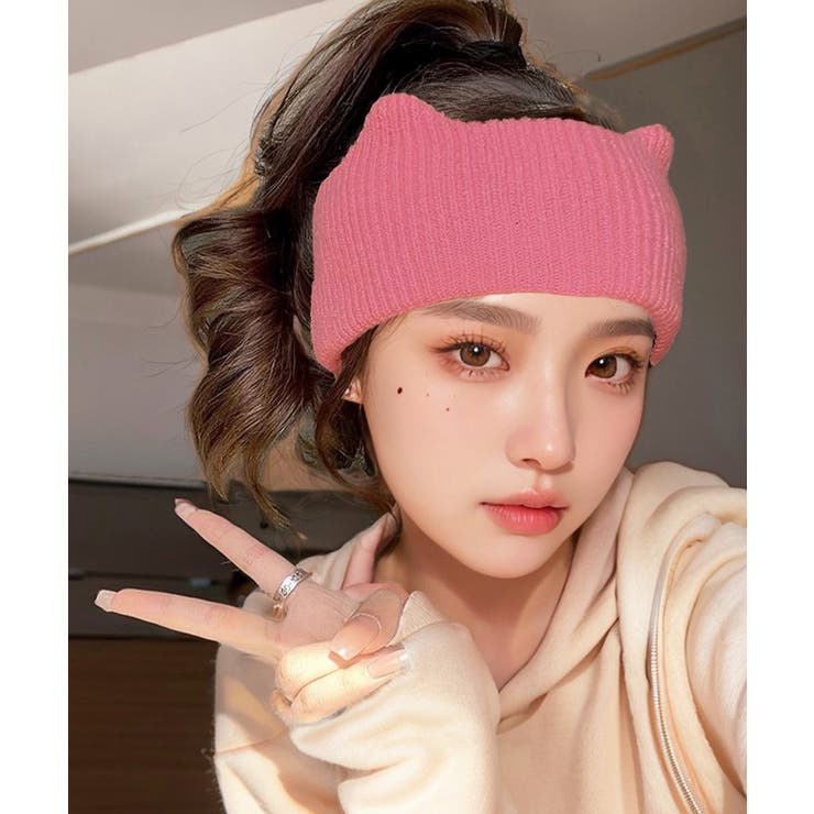 猫耳リブニットヘアバンド 幅広い 髪留め | SUNSHINE CLOSET | 詳細画像2 