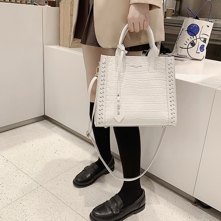 トートバッグ レディース クロコ型押し[品番：AGCW0001867