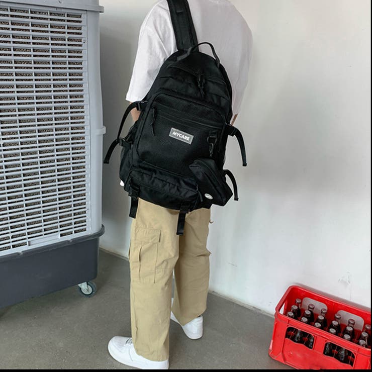 リュックサック 男女兼用 ポーチ付き通学[品番：AGCW0003000