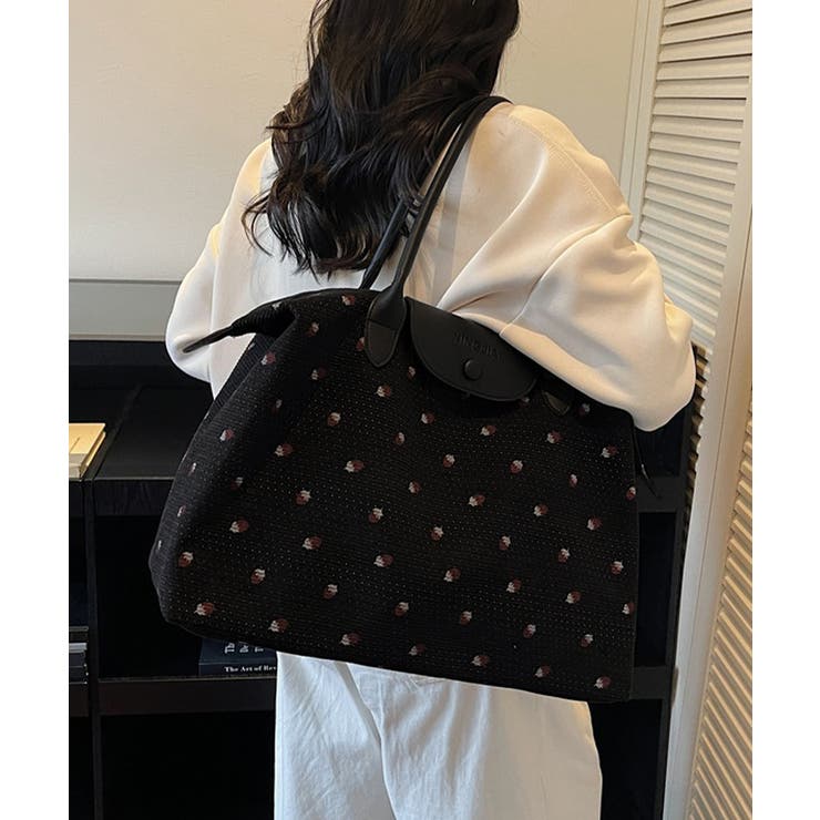 ファスナー付きトートバッグ大きめ 機内持ち込みキャリーバッグ 小旅行バッグ大容量… | SUNSHINE CLOSET | 詳細画像6 