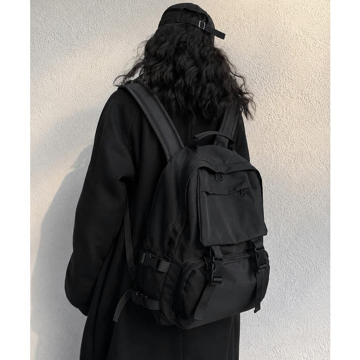 多収納ナイロンリュックサック ユニセックススポーティリュックA4対応 通勤通学カ… | SUNSHINE CLOSET | 詳細画像8 