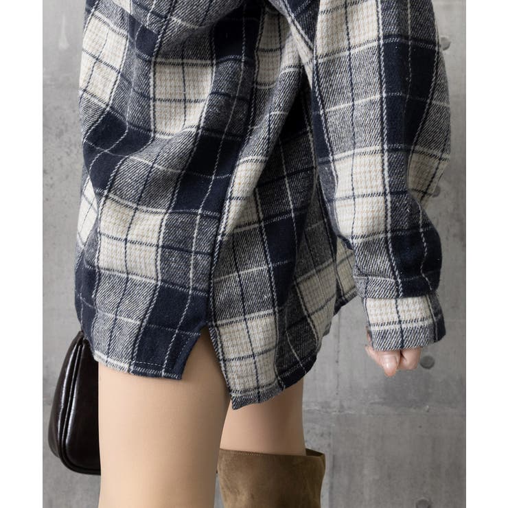 チェックフードシャツ レイヤード風シャツ | SUNSHINE CLOSET | 詳細画像21 