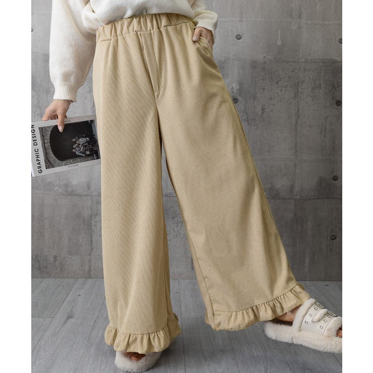 フリル裾ワイドパンツ コーデュロイパンツ | SUNSHINE CLOSET | 詳細画像29 