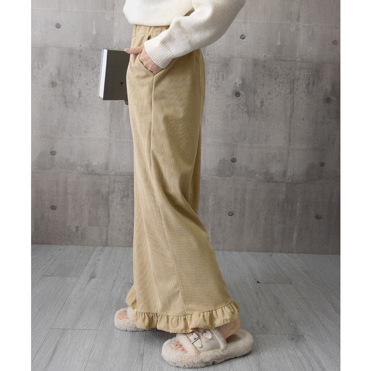 フリル裾ワイドパンツ コーデュロイパンツ | SUNSHINE CLOSET | 詳細画像30 