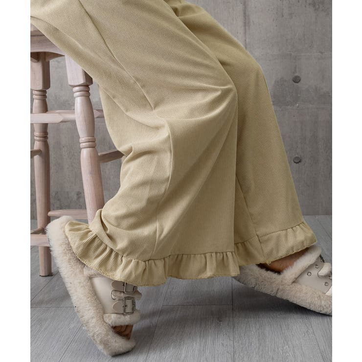 フリル裾ワイドパンツ コーデュロイパンツ | SUNSHINE CLOSET | 詳細画像32 